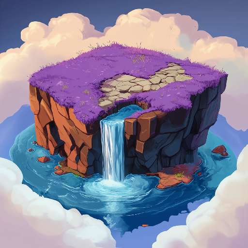 Preview for Floating-island-waterfall-colorful-tiny-template-334f0
