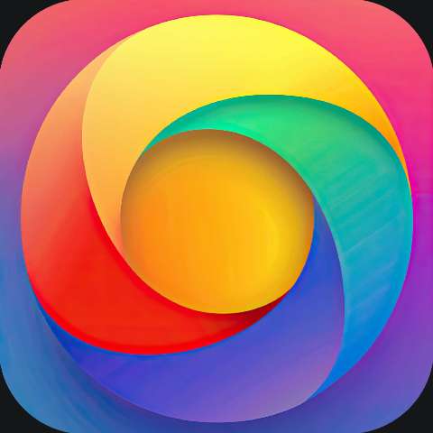 Preview for Vibrant Swirling Shapes App Icon Template
