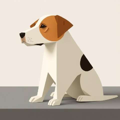 Preview for Geometric-dog-illustration-aicartoon-template-bff79