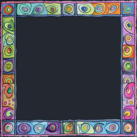Preview for Colorful-frame-template-spring-af011