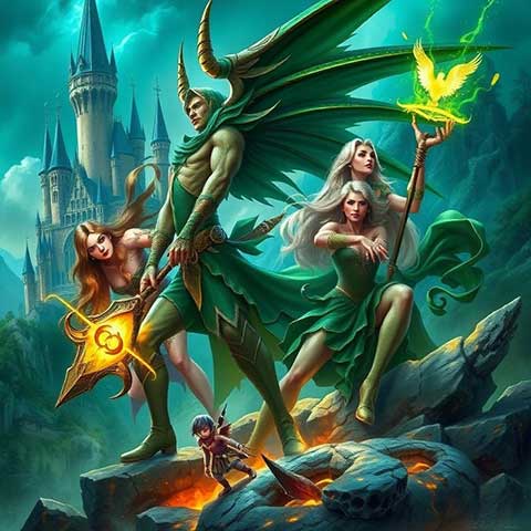 Preview for Fantasy-characters-magical-powers-aicartoon-template-80563