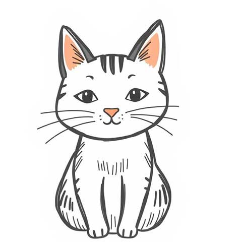 Preview for White-cat-illustration-aistickerlogo-template-8cd36