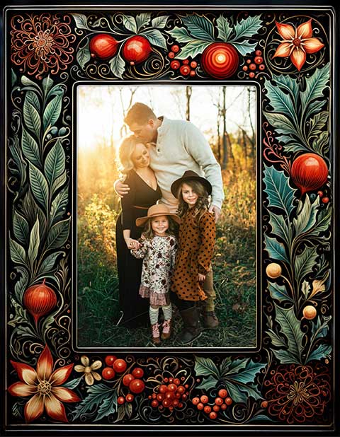 Preview for Family-portrait-holiday-frame-christmas-frame-template-bd059