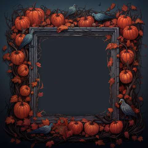 Preview for Halloween-pumpkin-frame-template-halloween-frame-afc97