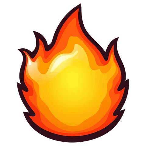 Preview for Stylized-flame-icon-object-emoji-template-dc8bd