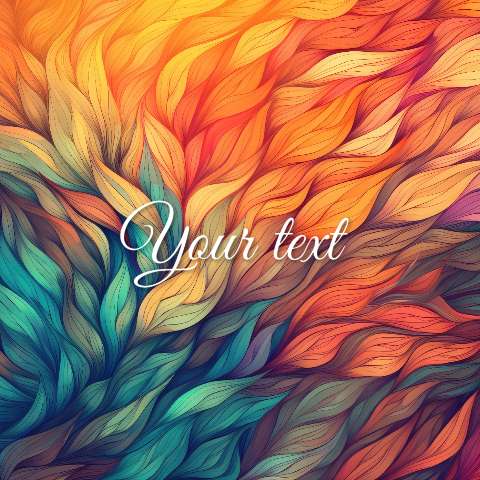 Preview for Vibrant-abstract-leaf-pattern-instagram-post-template-10a74