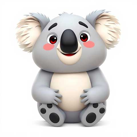 Preview for Cartoon-koala-illustration-aiemojianimals-template-ef949