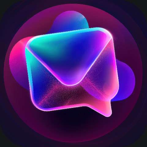 Preview for Neon Purple Messenger Icon Design Template