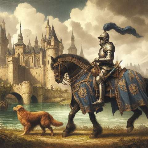 Preview for Knight And Dog By The Castle Template