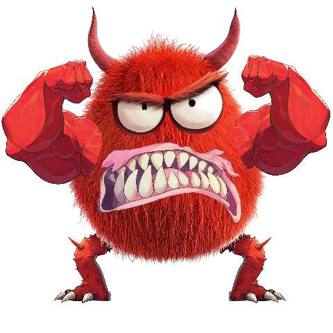 Preview for Red-furry-monster-illustration-silly-monster-template-1612c