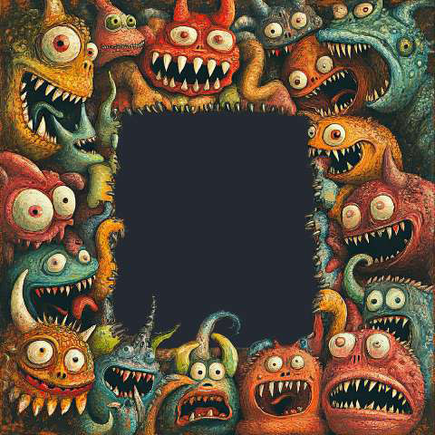 Preview for Colorful-monsters-frame-monster-frame-template-6970d