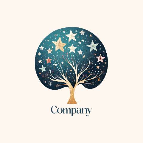 Preview for Celestial-tree-logo-design-logo-tree-template-b95e2