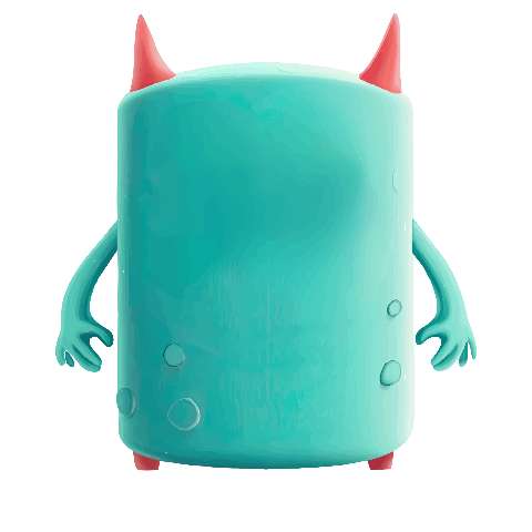 Preview for Teal-monster-toy-whimsical-monster-template-03069