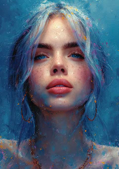 Preview for Blue-eyed-woman-portrait-celebrities-template-dd468