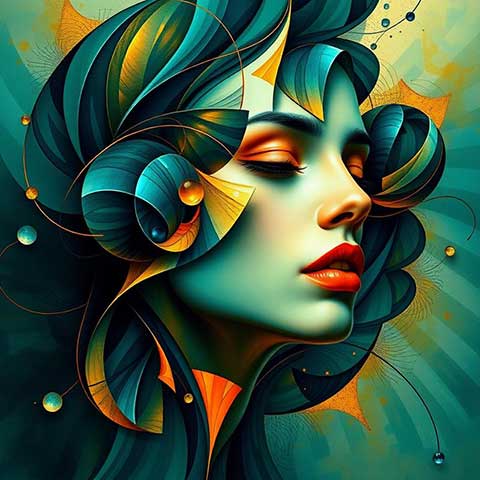 Preview for Digital-art-portrait-teal-hair-aifeatured-template-c90bf