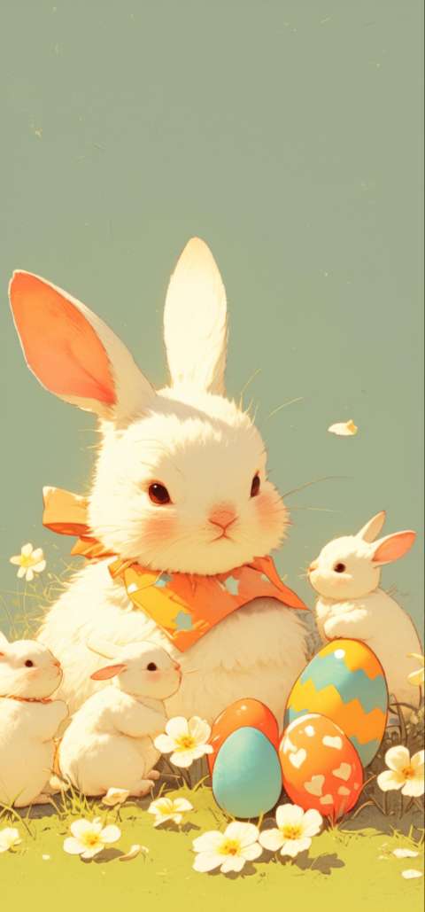 Preview for Easter-bunnies-eggs-spring-easter-phone-template-19ea7