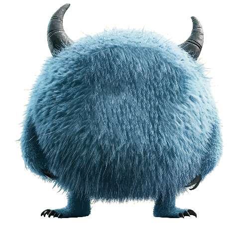 Preview for Blue-furry-monster-illustration-fuzzy-monster-template-5a44e