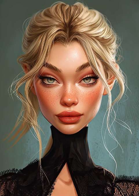 Preview for Blonde-woman-portrait-art-celebrities-template-faf6c