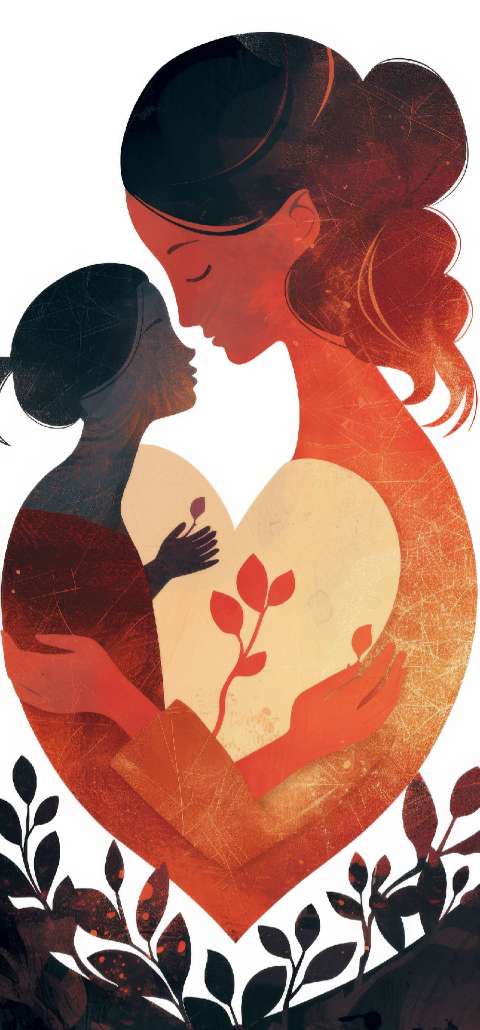 Preview for Mother And Child Love Illustration Template