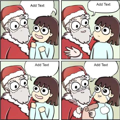 Preview for Santa-claus-girl-comic-strip-holidaymeme-template-4a711