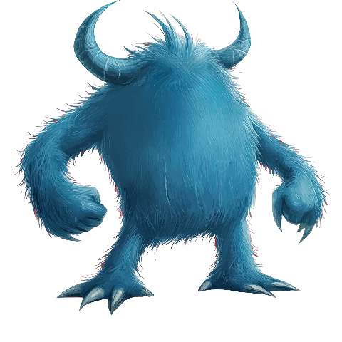 Preview for Blue-monster-illustration-fuzzy-monster-template-81fdc