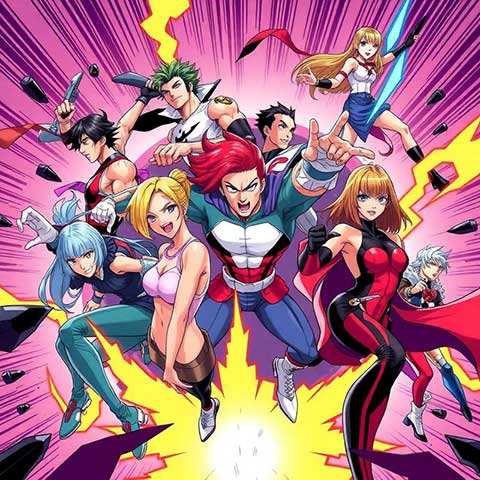 Preview for Superhero-team-illustration-aicartoon-template-d0b26