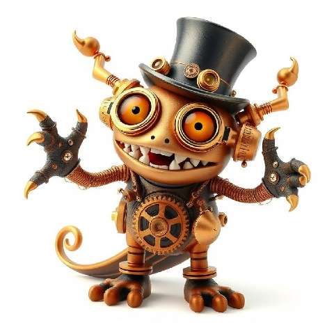 Preview for Steampunk-monster-figurine-aimonsterstyle-template-e6678
