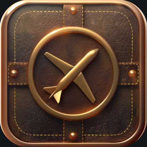 Preview for Travel-icon-gold-airplane-travel-app-template-2f358