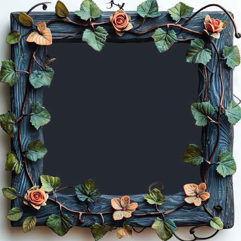 Preview for Decorative-blackboard-floral-border-valentines-day-template-0e9c0