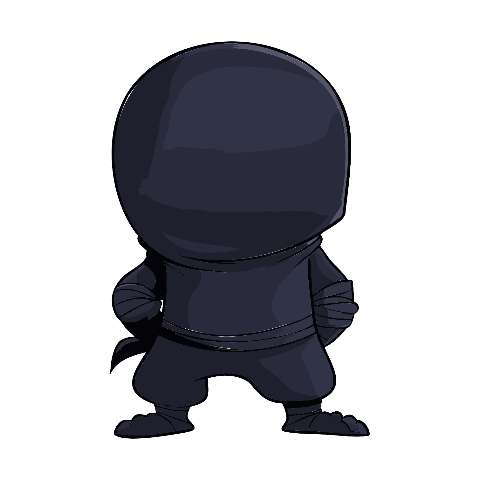 Preview for Cartoon-ninja-character-illustration-dark-monster-template-73c00