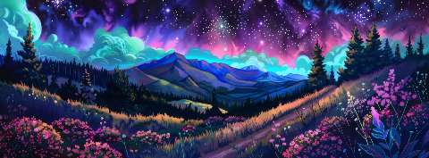 Preview for Vibrant Night Landscape Template