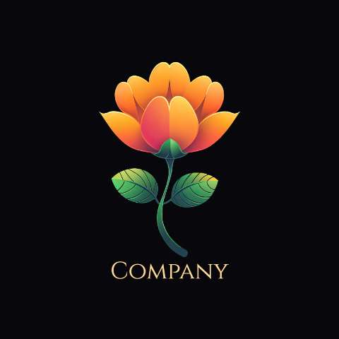 Preview for Orange-flower-company-logo-logo-flower-template-743ac