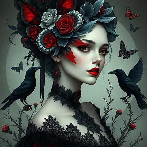 Preview for Gothic-woman-floral-crown-aifeatured-template-0f840