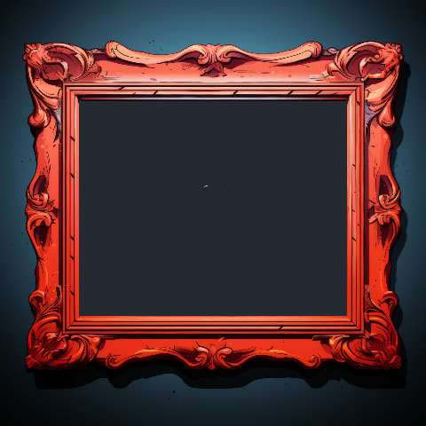 Preview for Ornate-red-picture-frame-classic-frame-template-e117c