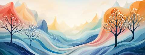 Preview for Serene-digital-landscape-art-christmas-facebook-template-c0749