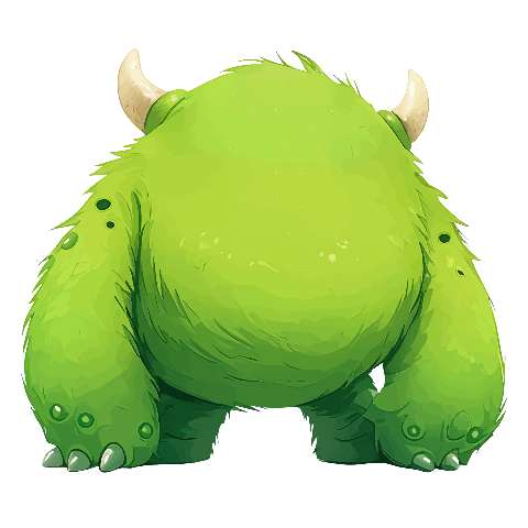 Preview for Green-cartoon-monster-design-large-monster-template-90b6d