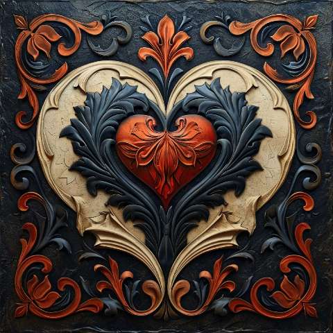 Preview for Ornate-heart-design-pattern-love-template-0bbde
