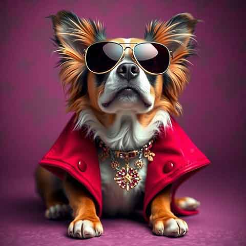 Preview for Stylish Canine In Red Jacket Template