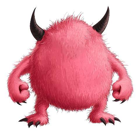 Preview for Pink-monster-illustration-fuzzy-monster-template-8e130