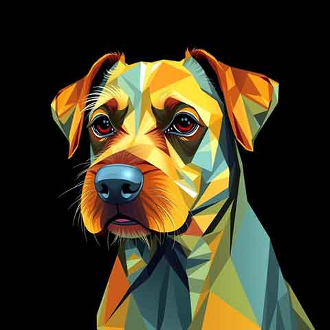 Preview for Geometric Dog Art Template