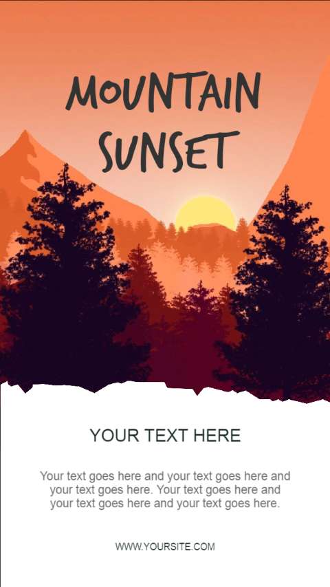Preview for Mountain-sunset-template-orange-af4ee