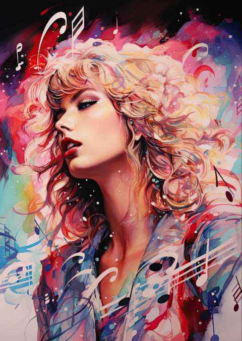 Preview for Vibrant-musician-portrait-taylor-swift-template-bbb85