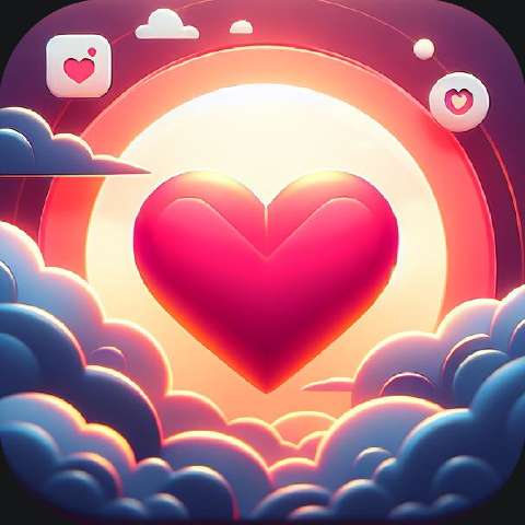 Preview for Heart-in-the-sky-love-app-template-3228a