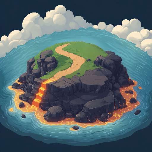 Preview for Volcanic-island-landscape-lava-tiny-template-e7b1c