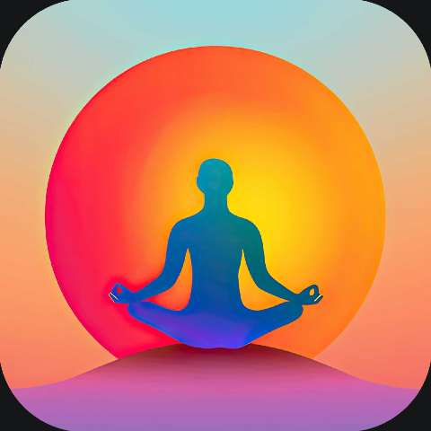 Preview for Meditation App Icon Design Template