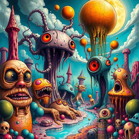 Preview for Surreal-monster-landscape-art-aiunique-template-101a6