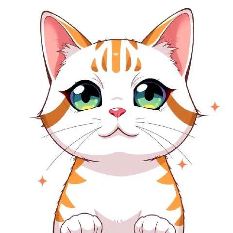 Preview for Cartoon-orange-tabby-cat-illustration-aiappiconstyle-template-0b8b3