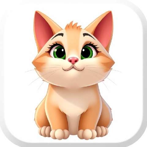 Preview for Cartoon-cat-illustration-aiappiconstyle-template-d3a91