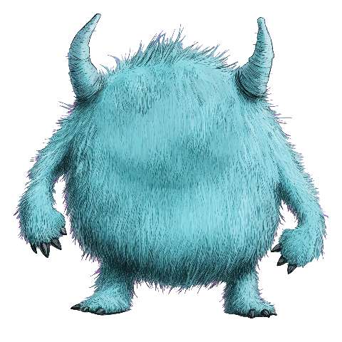 Preview for Blue-furry-monster-illustration-fuzzy-monster-template-894bc