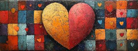 Preview for Vibrant-heart-artwork-valentines-facebook-template-38a43